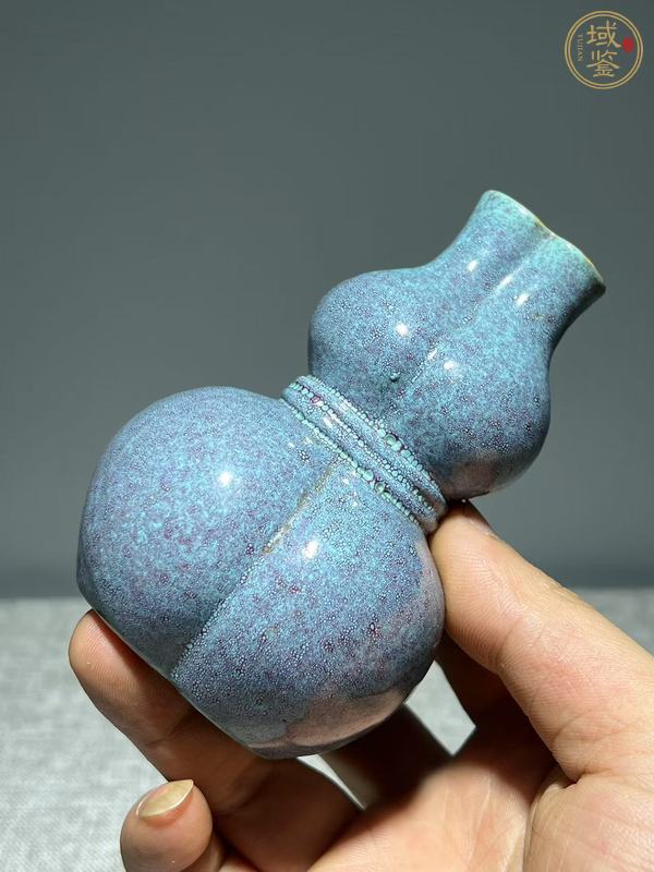 古玩陶瓷爐鈞釉葫蘆瓶真品鑒賞圖