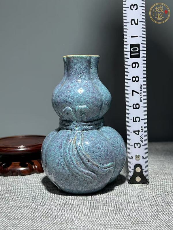 古玩陶瓷爐鈞釉葫蘆瓶真品鑒賞圖