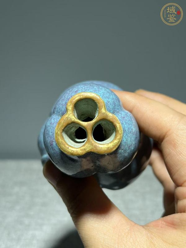 古玩陶瓷爐鈞釉葫蘆瓶真品鑒賞圖