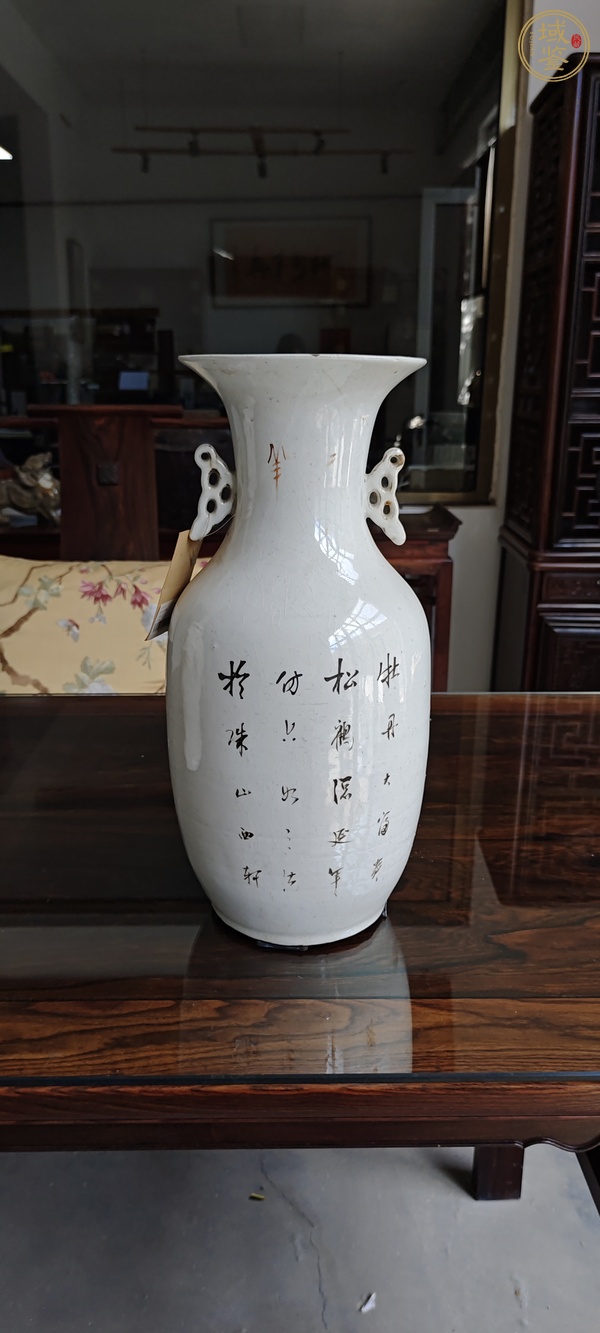 古玩陶瓷松鶴紋瓶真品鑒賞圖