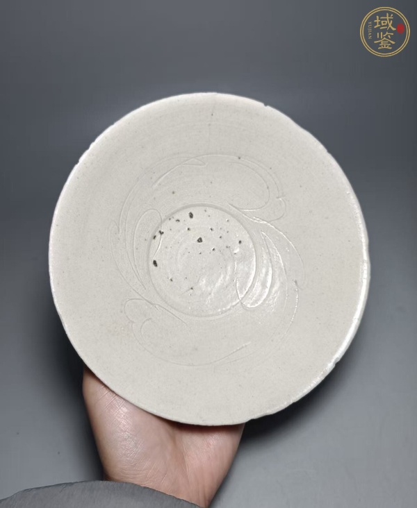 古玩陶瓷青白釉刻花斗笠碗真品鑒賞圖