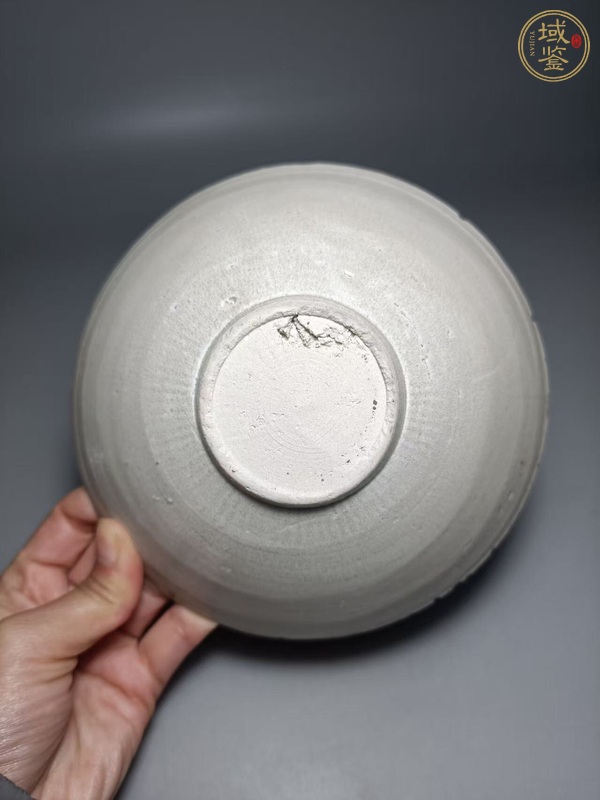 古玩陶瓷青白釉刻花斗笠碗真品鑒賞圖
