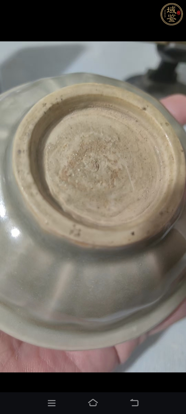 古玩陶瓷龍泉青釉雙魚(yú)洗真品鑒賞圖