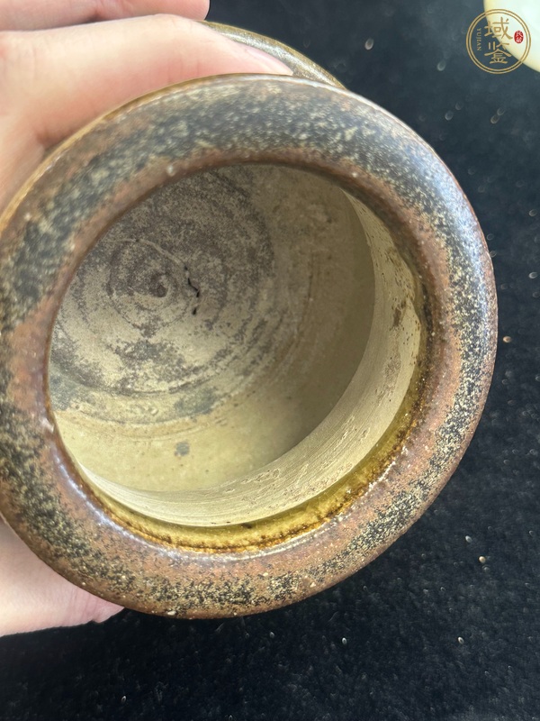 古玩陶瓷金元時期耀州窯青釉三足爐真品鑒賞圖