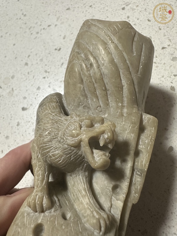 古玩玉器壽山石筆桶真品鑒賞圖