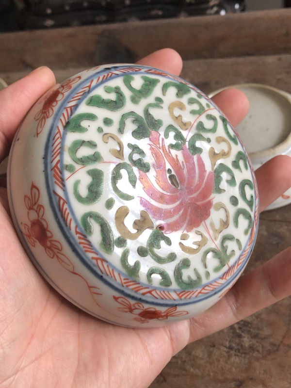 古玩陶瓷清·康熙 青花五彩花卉紋粉盒拍賣，當前價格8000元