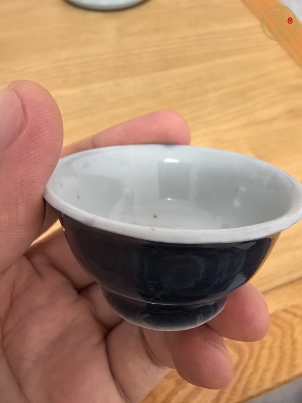 古玩陶瓷祭蘭釉杯真品鑒賞圖
