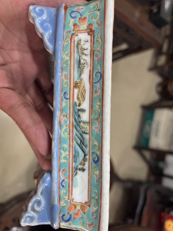 古玩陶瓷晚清粉彩水仙盆拍賣，當(dāng)前價(jià)格8000元