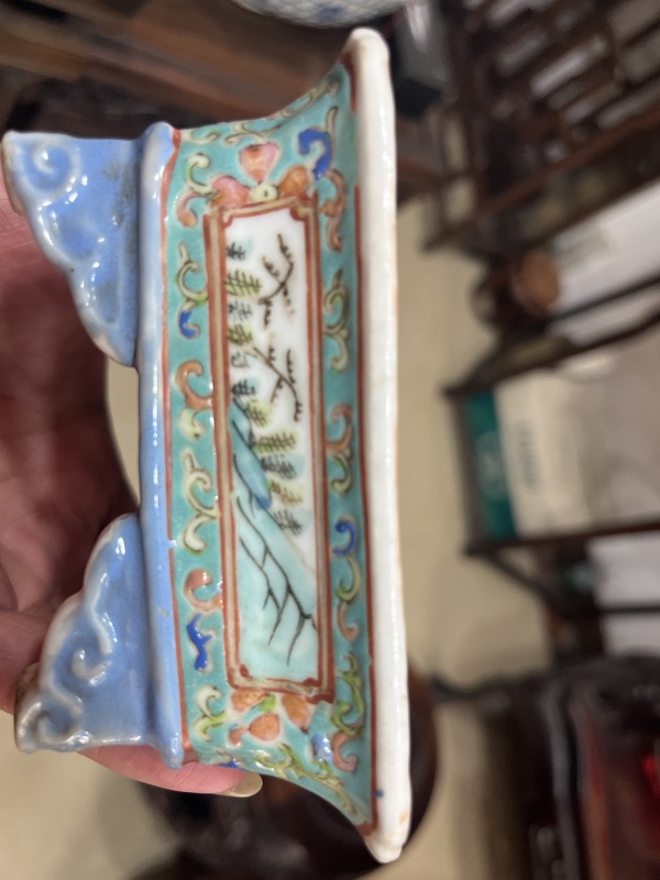 古玩陶瓷晚清粉彩水仙盆拍賣，當(dāng)前價(jià)格8000元