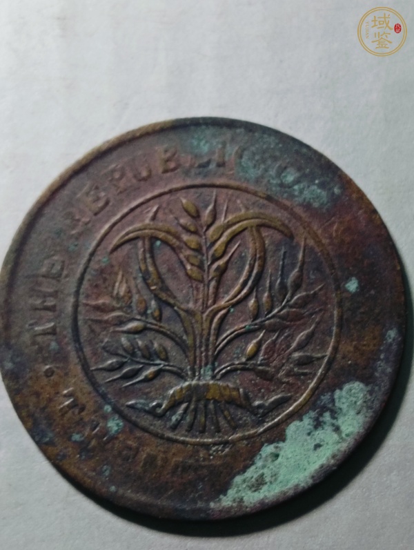 古玩錢幣湖南省造雙旗銅圓真品鑒賞圖