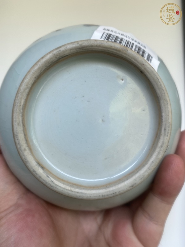 古玩陶瓷人物紋青花加彩瓶真品鑒賞圖