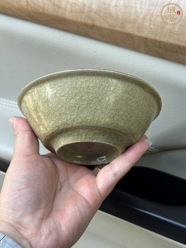 古玩陶瓷龍泉青瓷冰片紋直壁洗真品鑒賞圖