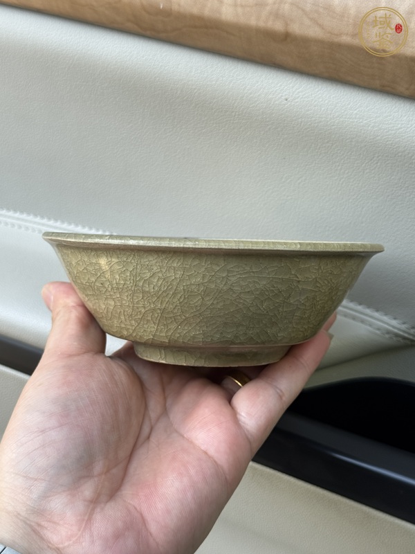 古玩陶瓷龍泉青瓷冰片紋直壁洗真品鑒賞圖