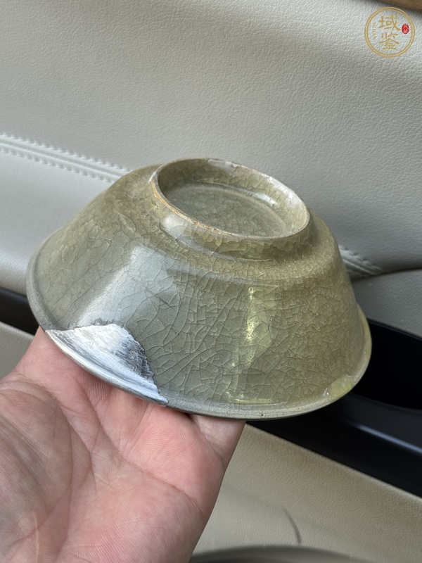 古玩陶瓷龍泉青瓷冰片紋直壁洗真品鑒賞圖