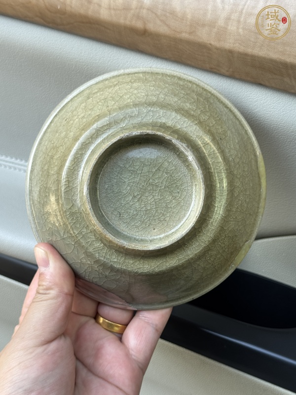 古玩陶瓷龍泉青瓷冰片紋直壁洗真品鑒賞圖