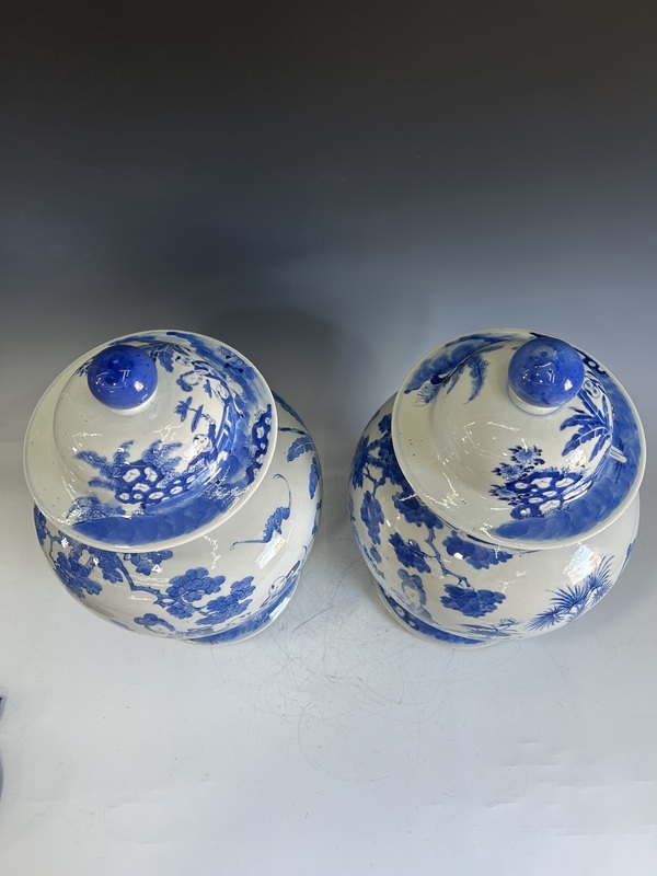古玩陶瓷清晚·青花四妃十六子將軍罐拍賣，當(dāng)前價格83000元