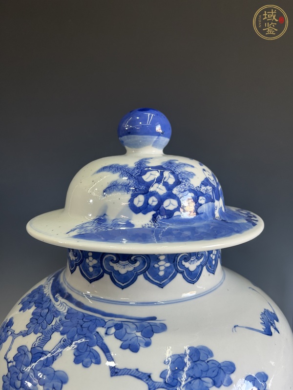 古玩陶瓷清晚·青花四妃十六子將軍罐真品鑒賞圖