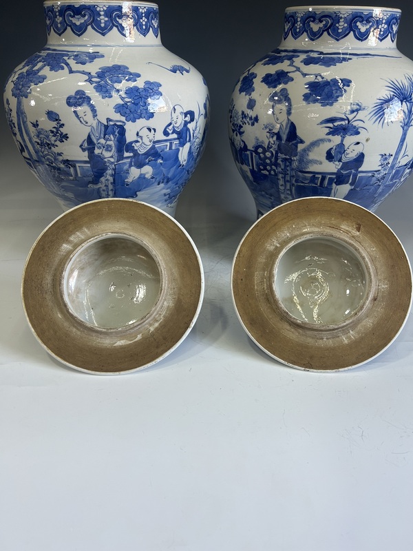 古玩陶瓷清晚·青花四妃十六子將軍罐拍賣，當(dāng)前價格83000元