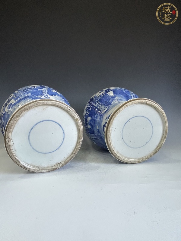 古玩陶瓷清晚·青花四妃十六子將軍罐真品鑒賞圖