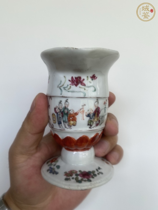 古玩陶瓷人物紋杯真品鑒賞圖