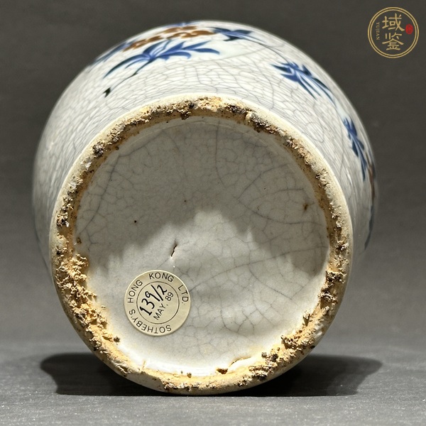 古玩陶瓷哥釉青花礬紅花卉紋梅瓶真品鑒賞圖