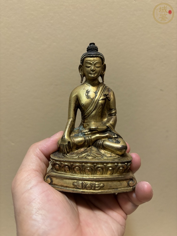 古玩銅鎏金釋迦摩尼真品鑒賞圖