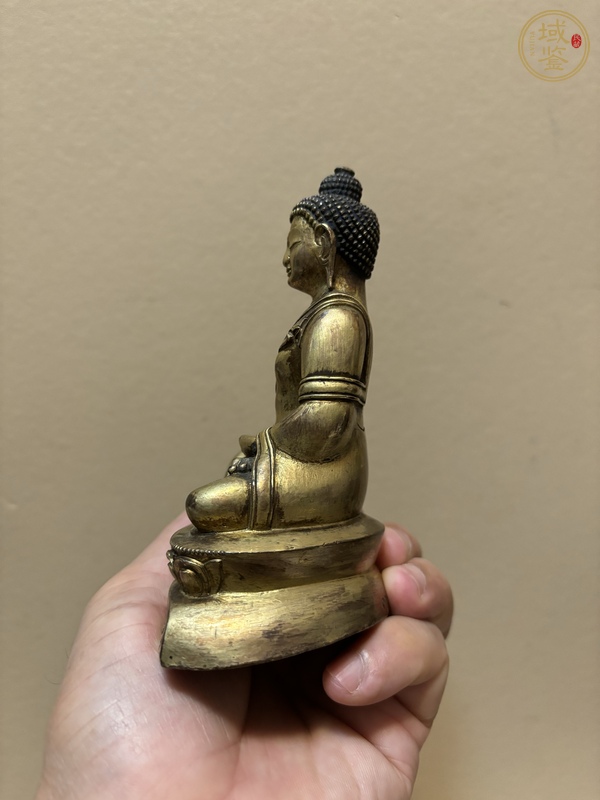 古玩銅器銅鎏金釋迦摩尼真品鑒賞圖
