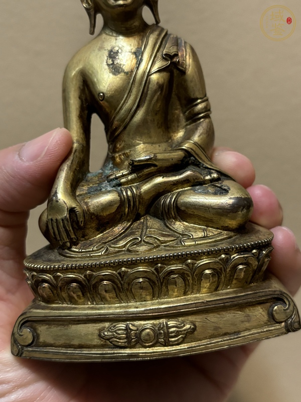 古玩銅器銅鎏金釋迦摩尼真品鑒賞圖