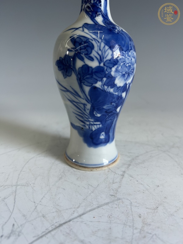 古玩陶瓷清中期·青花賞瓶真品鑒賞圖