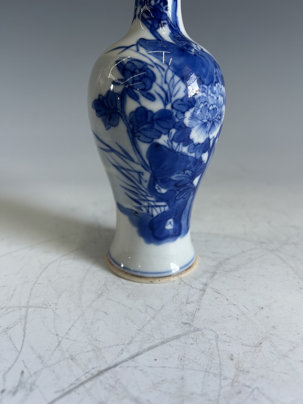 古玩陶瓷清中期·青花賞瓶拍賣，當(dāng)前價格3000元