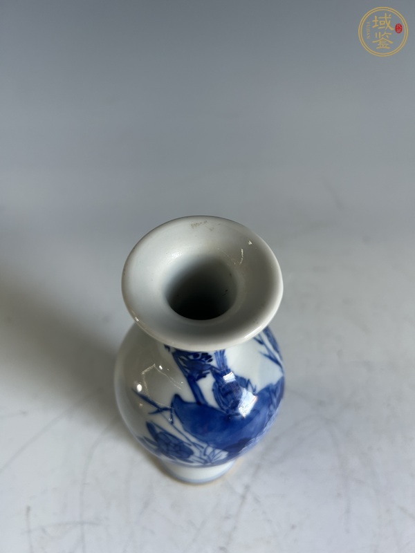 古玩陶瓷清中期·青花賞瓶真品鑒賞圖
