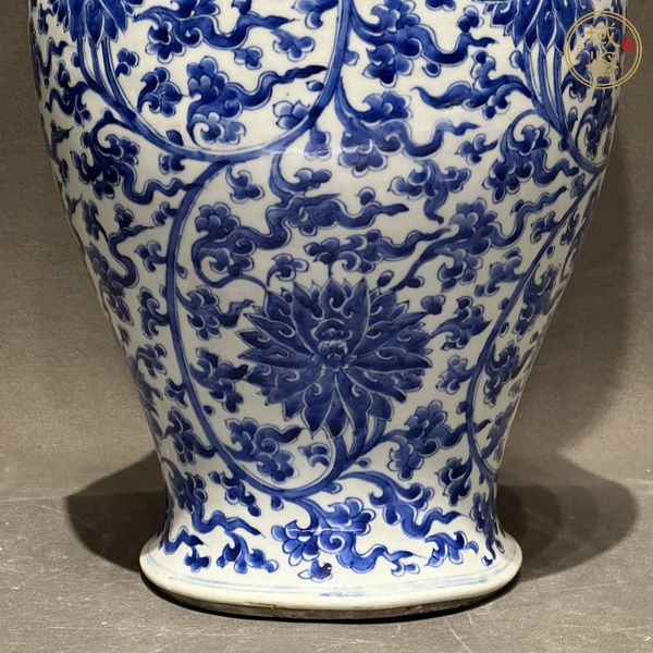 古玩陶瓷青花纏枝花卉鳳尾尊真品鑒賞圖