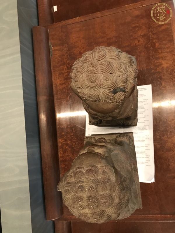 古玩雜項木雕獅子真品鑒賞圖