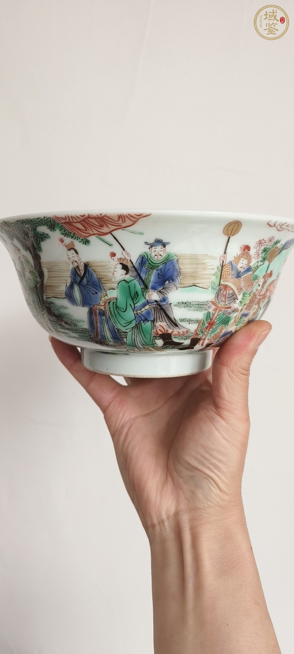 古玩陶瓷五彩人物故事碗真品鑒賞圖