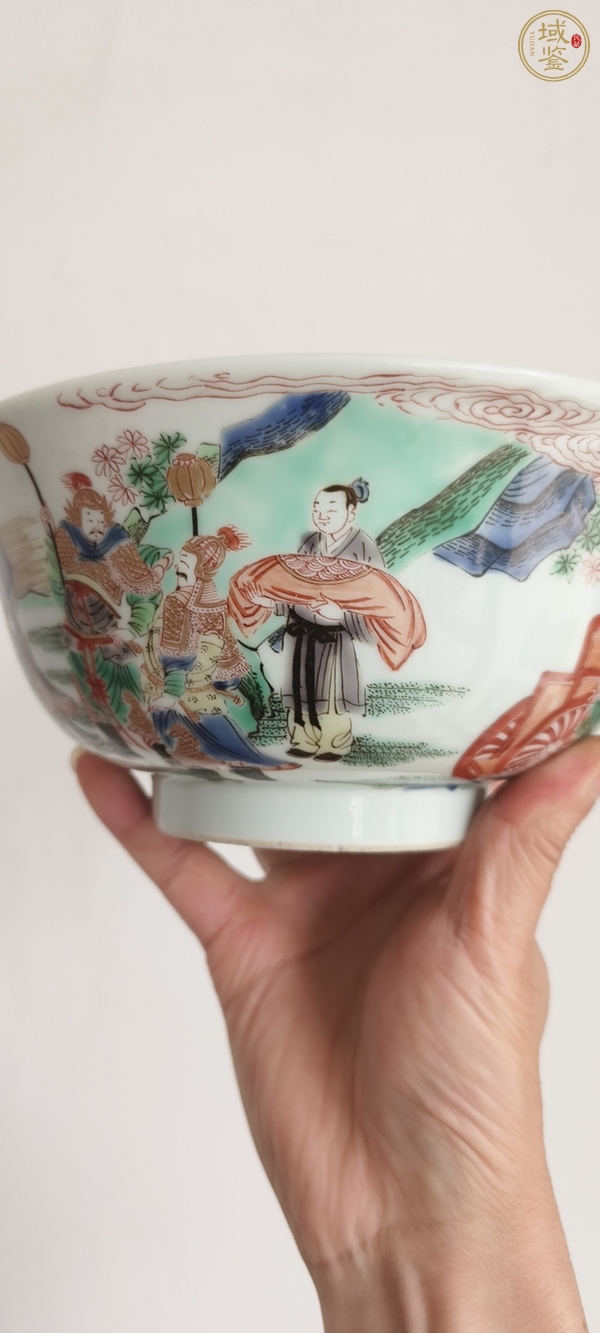 古玩陶瓷五彩人物故事碗真品鑒賞圖
