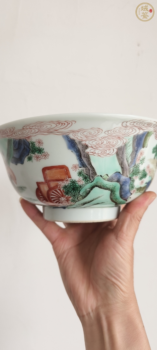 古玩陶瓷五彩人物故事碗真品鑒賞圖