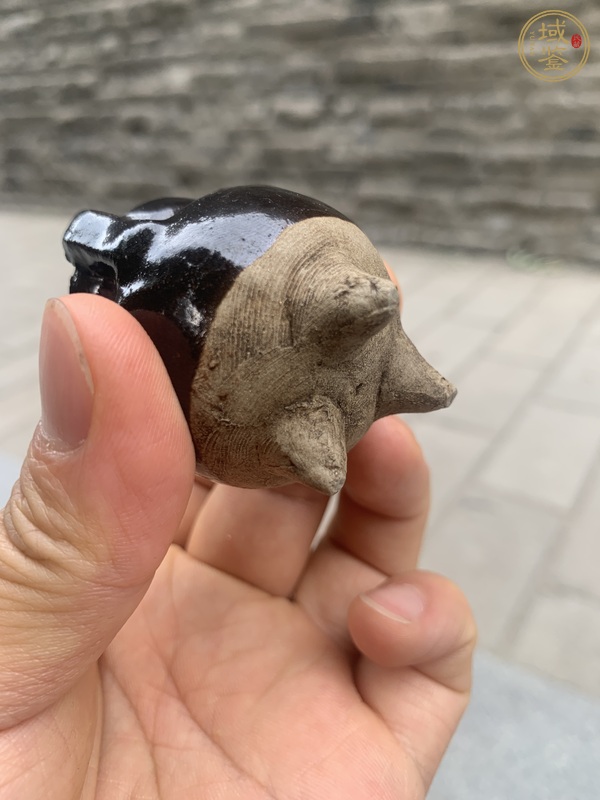 古玩陶瓷耀州窯黑釉香爐真品鑒賞圖