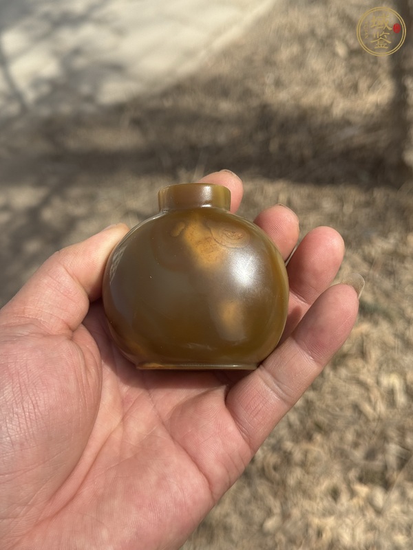 古玩玉器瑪瑙雕“童子祝壽”鼻煙壺真品鑒賞圖