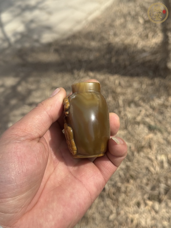 古玩玉器瑪瑙雕“童子祝壽”鼻煙壺真品鑒賞圖