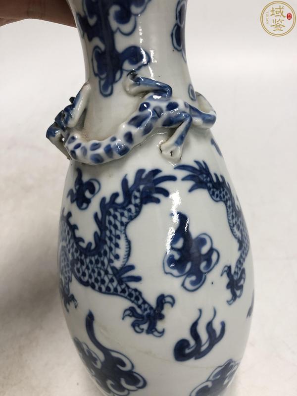 古玩陶瓷青花趕珠龍紋盤螭龍紋瓶拍賣，當(dāng)前價(jià)格680元