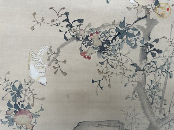 古玩字畫山石花鳥圖真品鑒賞圖