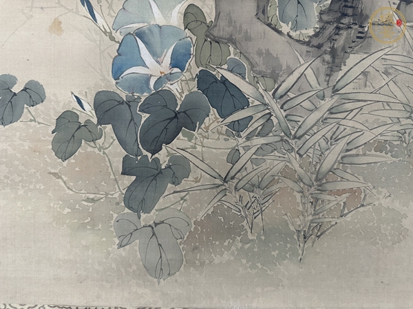 古玩字畫山石花鳥圖真品鑒賞圖