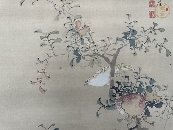 古玩字畫山石花鳥圖真品鑒賞圖
