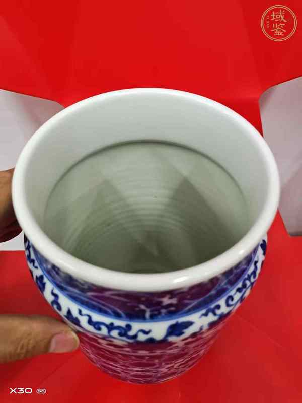 古玩陶瓷青花纏枝蓮壯罐真品鑒賞圖