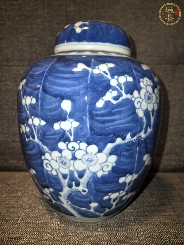 古玩陶瓷青花冰梅圖蓋罐真品鑒賞圖