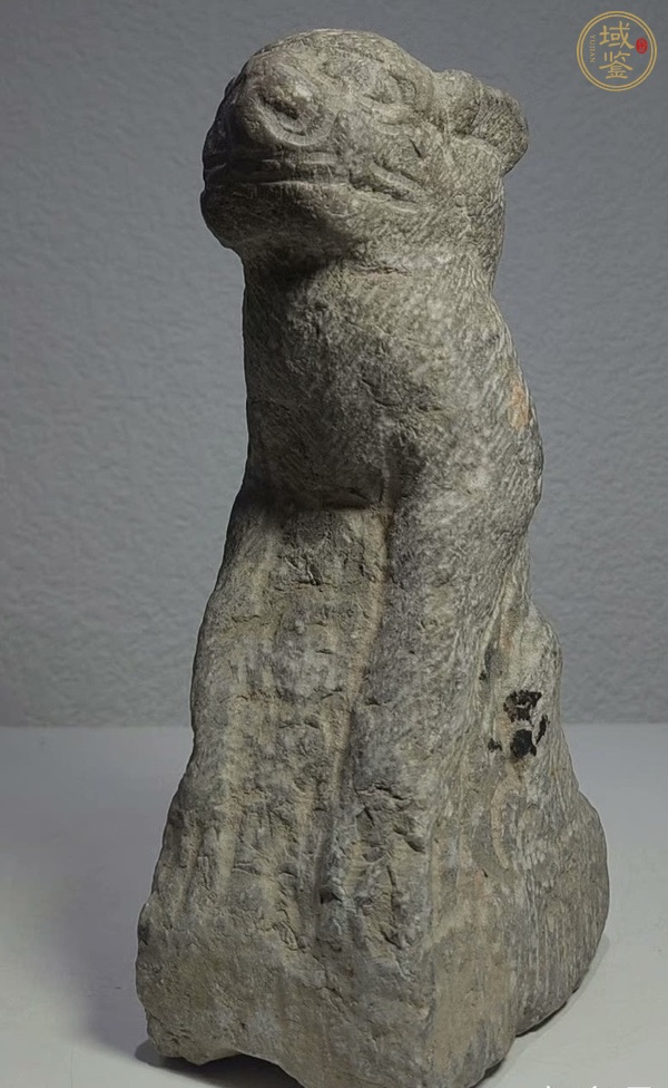 古玩青石雕獅子真品鑒賞圖