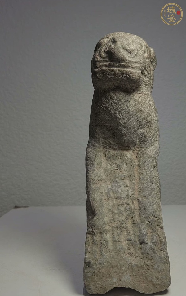 古玩雜項青石雕獅子真品鑒賞圖