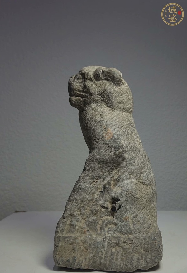 古玩雜項青石雕獅子真品鑒賞圖