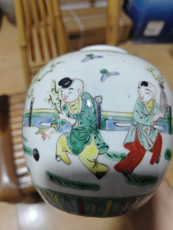古玩陶瓷五彩罐拍賣，當(dāng)前價(jià)格1500元