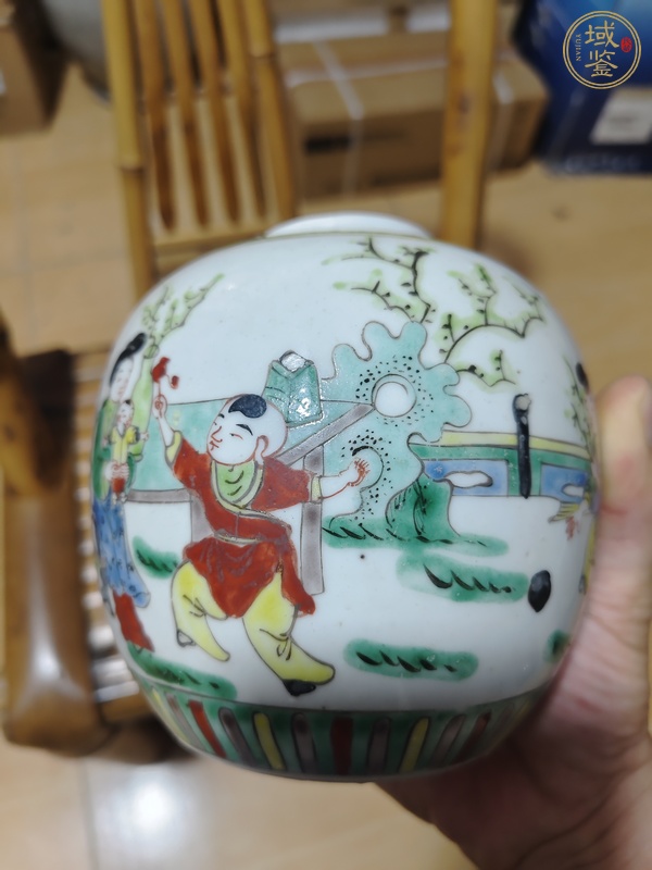 古玩陶瓷五彩罐真品鑒賞圖